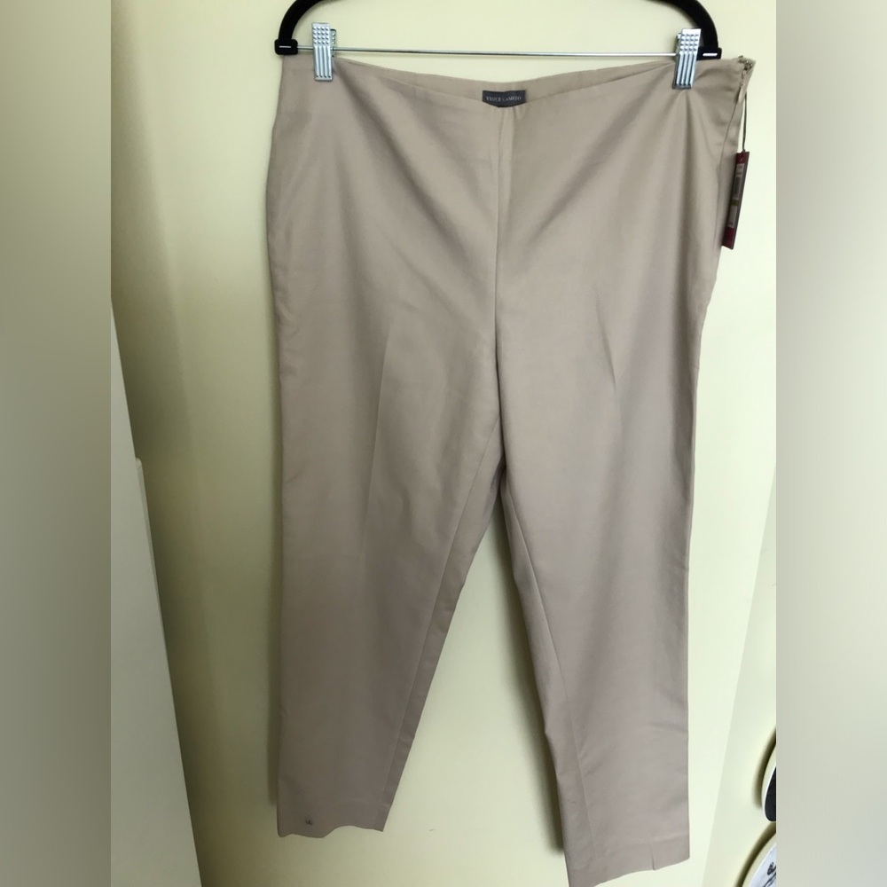 Vince Camuto Khaki Straight Leg Pants